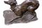 Hund, Bronze Skulptur, Odoardo Tabacchi, frühes 20. Jahrhundert 2