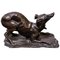 Sculpture Chien, Bronze, Odoardo Tabacchi, Début 20ème Siècle 1