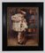 Sconosciuto, bambino e bambola, dipinto ad olio su tela, inizio XX secolo, Immagine 1