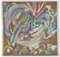 Composition de Fleurs Colorées Inconnues, Peinture à l'Huile sur Toile en Jute, 2000s 1