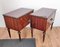 Mid-Century Italian Walnut Nightstands with Glass Top, Set of 2, Image 7