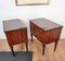 Mid-Century Italian Walnut Nightstands with Glass Top, Set of 2 6