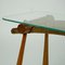Austrian Mid-Century Beechwood Side Table with Cord and Glass Top by Max Kment, Image 13