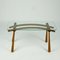 Austrian Mid-Century Beechwood Side Table with Cord and Glass Top by Max Kment, Image 3