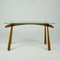 Austrian Mid-Century Beechwood Side Table with Cord and Glass Top by Max Kment, Image 2