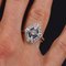 French Art Deco Sapphire Diamonds Hexagonal Ring, 1930s, Image 5