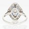 Französischer sechseckiger Art Deco Sechskant-Ring aus Saphir-Diamanten, 1930er 10