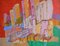 City Skyline, Peinture Expressionniste Abstraite Contemporaine, 1990 1