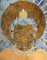 Nirvana, pintura al óleo contemporánea, hoja dorada, 2016, Imagen 1