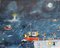 A Boat Called Hope, pintura escolar ingenua contemporánea, 2020, Imagen 1