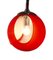 Vintage Space Age Red Globe Pendant Lamp 2
