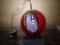Vintage Space Age Red Globe Pendant Lamp 5
