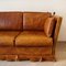 Vintage Leather 3-Seater Sofa with Brass Pinecone Details, Image 4