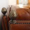 Vintage Leather 3-Seater Sofa with Brass Pinecone Details 3