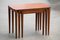 Vintage Scandinavian Teak Nesting Coffee Tables, Set of 3 1