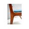 Italienische Esszimmerstühle aus Stoff & Holz, 1950er, 2er Set 4