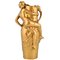 Französische Jugendstil Vase aus Vergoldeter Bronze mit Akt und Blättern von Maurice Bouval, 1910 1