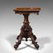 Antique English Victorian Folding Walnut Card Table with Inlays, Image 4