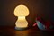 Lampe de Bureau Mushroom Vintage en Verre Opalin 2
