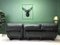 Modulares Vintage 3-Sitzer Sofa aus schwarzem Leder von Ligne Roset, 2er Set 12