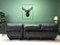 Vintage Modular Black Leather Marsala 3-Seat Sofa by Ligne Roset, Set of 2s 12