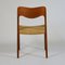 Vintage Teak & Papercord 71 Chairs by Niels Otto Møller for J. L. Mollers, Set of 4 6