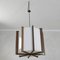 Vintage Wood & Burnished Brass Pendant Lamp with Acrylic Glass Diffuser 2