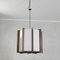 Vintage Wood & Burnished Brass Pendant Lamp with Acrylic Glass Diffuser 5