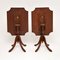 Antique Regency Style Leather Top Side Tables, Set of 2 4