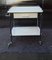 Chromed Tubular Steel Trolley with White Coated Chipboard Drawer & 2 White Formica Shelves, 1970s, Image 1