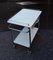 Chromed Tubular Steel Trolley with White Coated Chipboard Drawer & 2 White Formica Shelves, 1970s 6