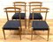 Italian Blonde Beech Chairs, 1950s, Set of 4 7