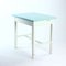 Czechoslovak White & Turquoise Wooden Farm Table, 1950s, Image 1