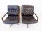 Black Leather Chair by Eugen Schmidt for Solo Form, Set of 2 15