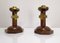 Art Deco Wood and Brass Sconces, 1920s, Set of 2 2