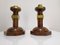 Art Deco Wood and Brass Sconces, 1920s, Set of 2 1