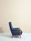 Vintage Scandinavian Blue Teak Model F122 Armchair 3