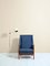 Vintage Scandinavian Blue Teak Model F122 Armchair, Image 2