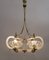 Italian Art Deco Murano Glass and Brass Chandelier by Ercole Barovier for Barovier & Toso, 1930s 3