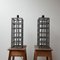 Vintage German Geometric Metal Table Lamps, Set of 2 2