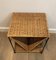 French Rattan and Black Metal Side Table, 19701 8