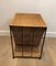 French Rattan and Black Metal Side Table, 19701 4