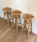 French Rattan Stools, 1970s, Set of 3, Image 2