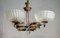 Murano Glass & Brass Chandelier by Ercole Barovier for Barovier & Toso, 1940s, Image 3