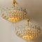 Brass and Glass Chandeliers by J.T. Kalmar for Cor, Set of 3 8