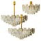 Brass and Glass Chandeliers by J.T. Kalmar for Cor, Set of 3, Image 1