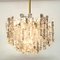 Large Modern Brass & Ice Glass Chandeliers by J.T. Kalmar for Isa, Set of 2 7