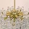 Large Modern Brass & Ice Glass Chandeliers by J.T. Kalmar for Isa, Set of 2 4