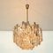 Large Modern Brass & Ice Glass Chandeliers by J.T. Kalmar for Isa, Set of 2, Image 12