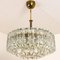 Chandelier Glass and Brass j.t. Kalmar, 1960 From Elco 6